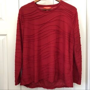 Joe Fresh‎ Red Ruffle Long Sleeve Top XL